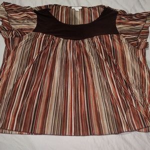 Dress Barn Tops - Multicolor pleated Blouse 1x like new Dress Barn Tops - Multicolor pleated Blouse 1x like new